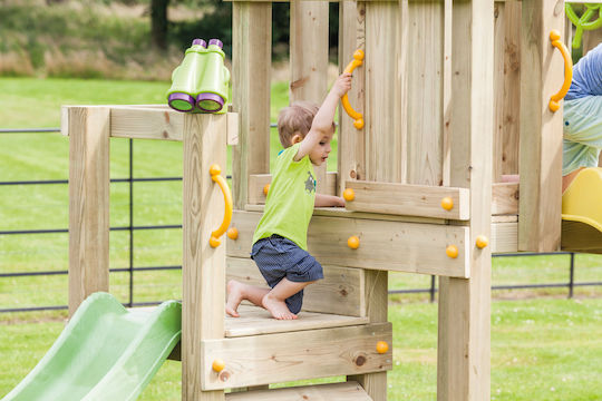 Showood Holzturm Spielplatzspielzeug Cascade mit Rutsche Mehrfarbig