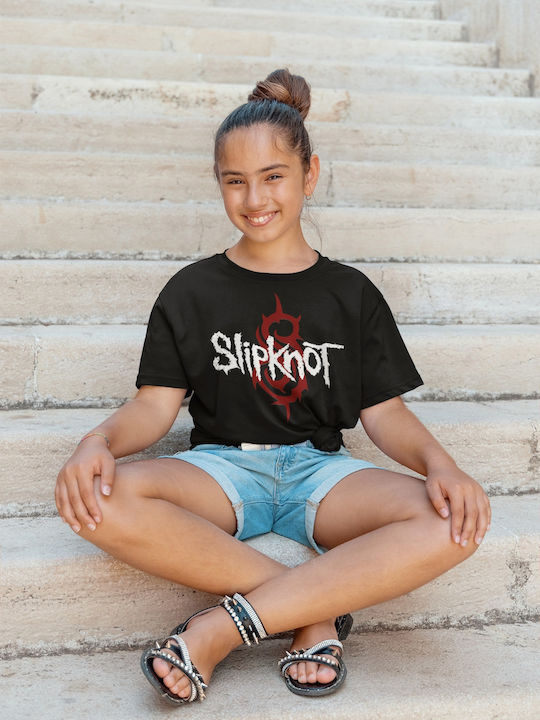 Pegasus Slipknot Logo T-shirt Black Cotton