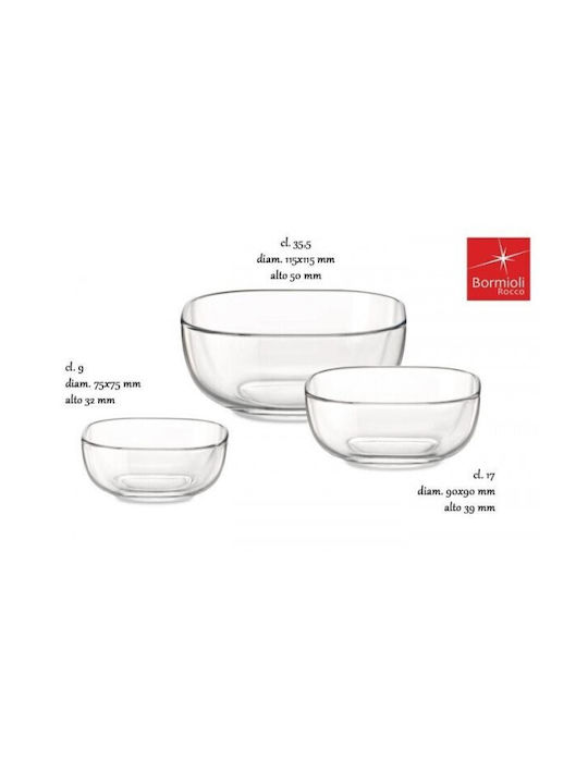 Bormioli Rocco Buffet Gala XS Μπωλ Σερβιρίσματος για Ντιπ Οβάλ Γυάλινο Διάφανο 9x9εκ.