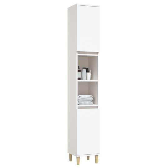 vidaXL Στήλη Μπάνιου Τοίχου Μ30xΒ30xΥ190cm Λευκή