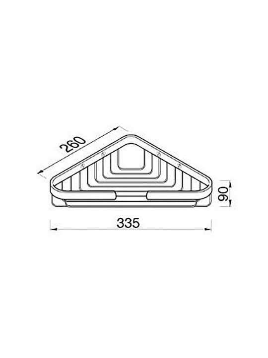 Geesa Wandmontiert Schwamm-Halter Metallisch Silber