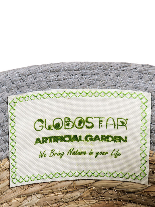 GloboStar Syros Саксия Слама Бежов 20x20x20εκ.