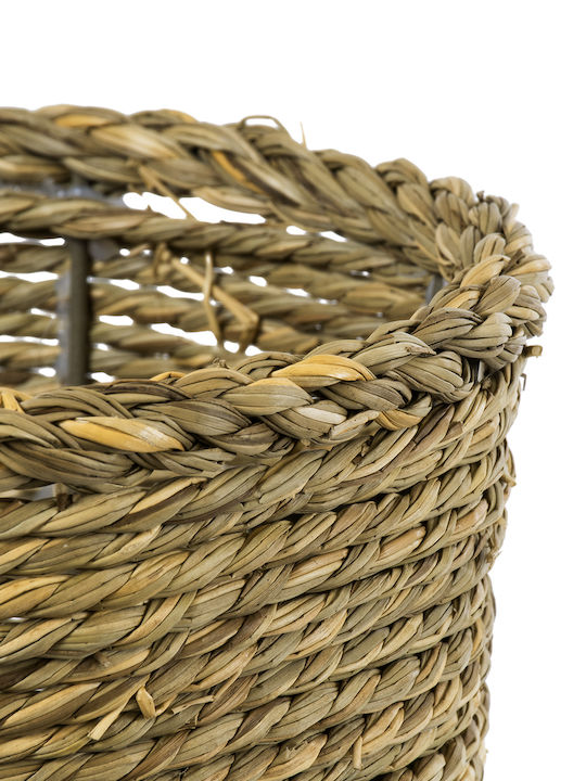 GloboStar Thassos Planter Wicker Beige 26x26x24cm.