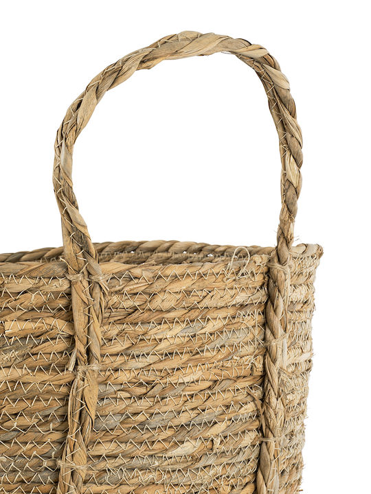 GloboStar Tinos Planter Wicker Beige 35x35x30cm.