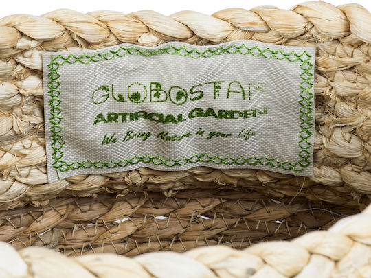 GloboStar Andros Übertopf Korbweide Braun 18x18x21εκ.