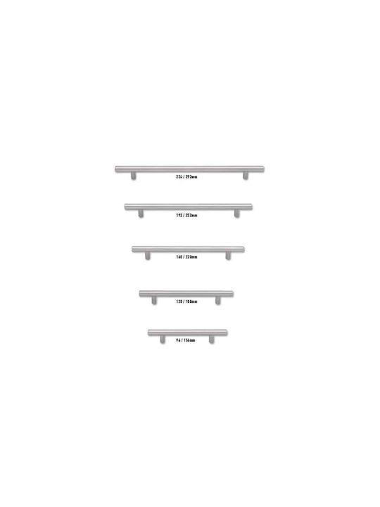 Import Hellas 4797 Handle Furniture made of Metallic Nickel Matte 304mm (Center Distance 224mm) 1pcs