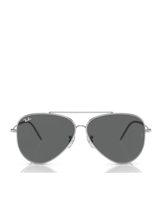 Ray Ban Reverse Sunglasses Silver with Metal Frame & Gray Lens