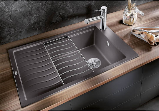 Blanco Elon XL 6 S Ένθετος από Συνθετικό Γρανίτη Μ78xΠ50cm Anthracite