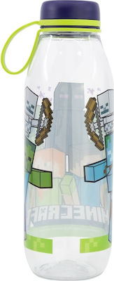 Stor Kids Water Bottle Minecraft Plastic Transparent 650ml