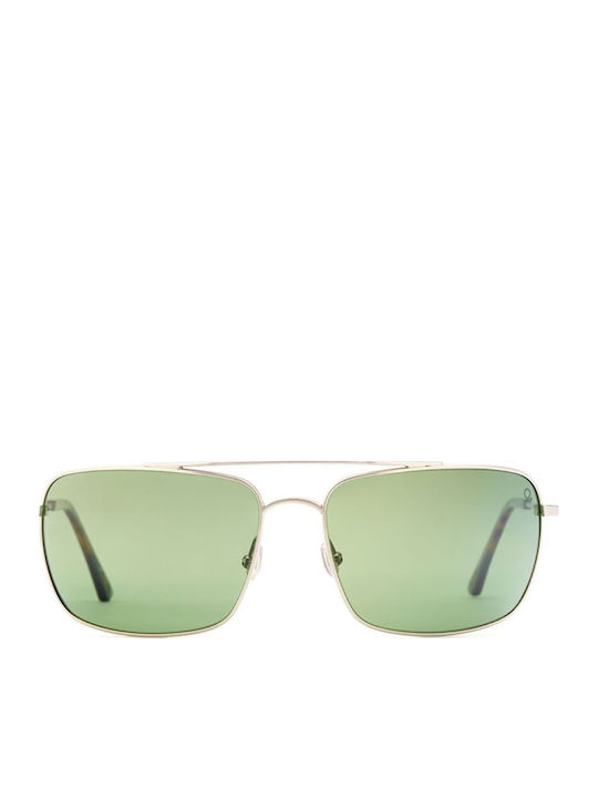 Etnia Barcelona Lombar Sunglasses Χρυσά with Metal Frame & Green Lens