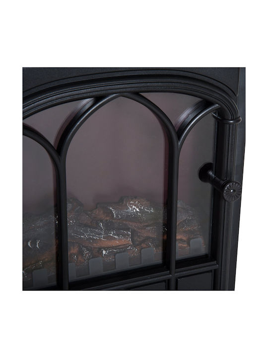 HomCom Επιδαπέδιο Ηλεκτρικό Τζάκι 2000W 39x56.5cm Μαύρο