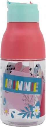 Stor Παιδικό Παγούρι Minnie Πλαστικό με Καλαμάκι Ροζ 420ml