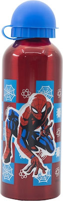 Stor Kinder Trinkflasche Spiderman Aluminium Rot 530ml