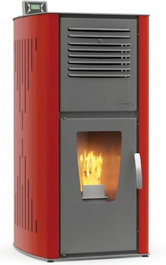 Thermiki 23+7 Hydro Aero Șemineu pe peleți Aeroterma / Radiator 28.2kW Roșu