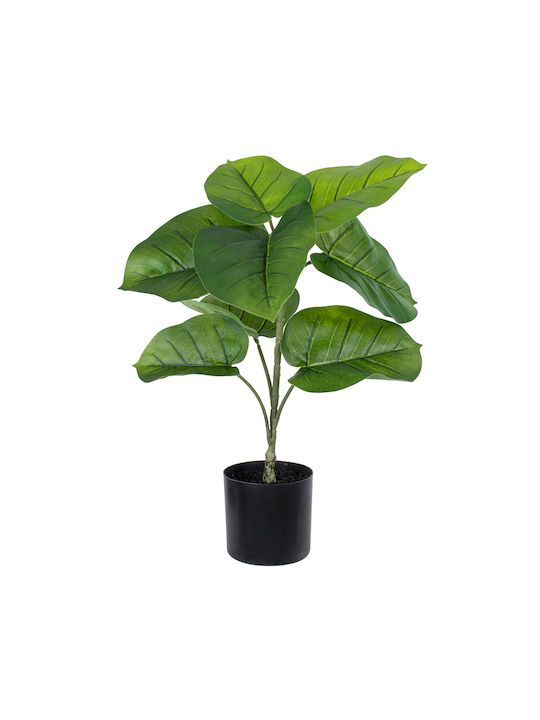 GloboStar Künstliche Pflanze in Blumentopf Artificial Garden FICUS RELIGIOSA TREE Grün 50cm 1Stück