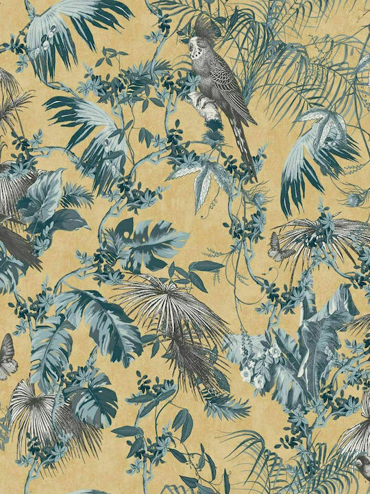 Wallpaper Escapade Vinyl Yellow L1000xW53cm Washable