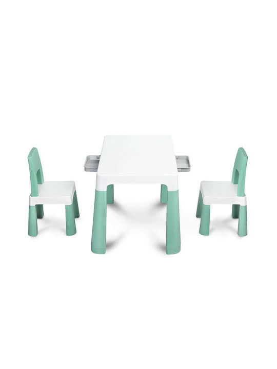 1011 Kids Table and Chairs Set made of Plastic Mint