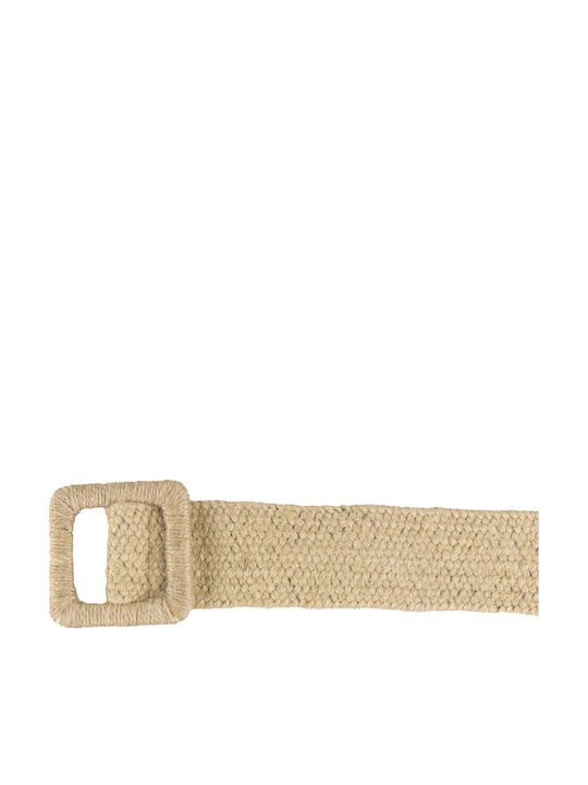 Elastisch Damen Gürtel Beige BLT-65781 (BG)