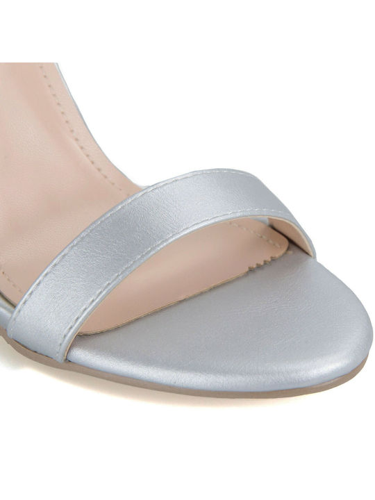 Silia D Women's Sandals with Ankle Strap Silver