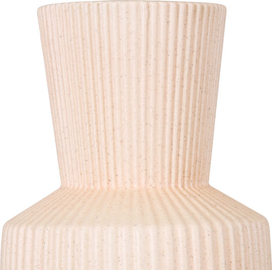GloboStar Capri Planter Ceramic Beige with Stand 9.5x9.5x25cm.