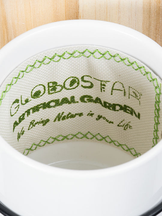 GloboStar Spetses Hanging Planter Ceramic Beige 13x13x23cm.