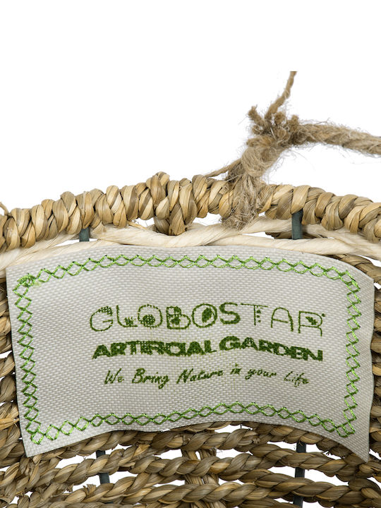 GloboStar Poros Hängend Übertopf Korbweide Beige 20x20x50εκ.