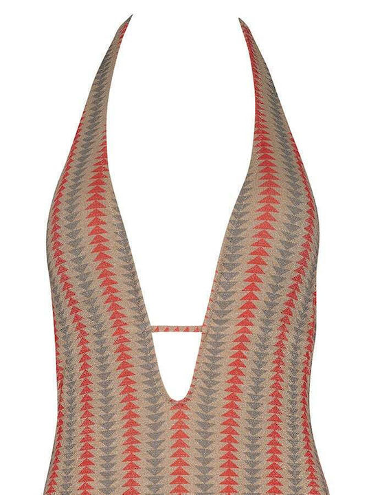 Indian Arrow Brown Swimsuit One Piece For Large Bust