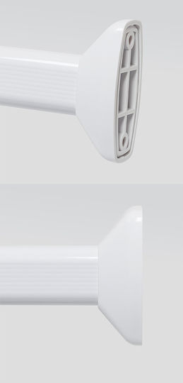 Sealskin Corner Shower Curtain Rod Aluminium White 90x90cm