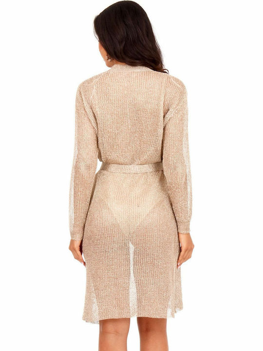 Silia D Women's Mini Kimono Beachwear Gold