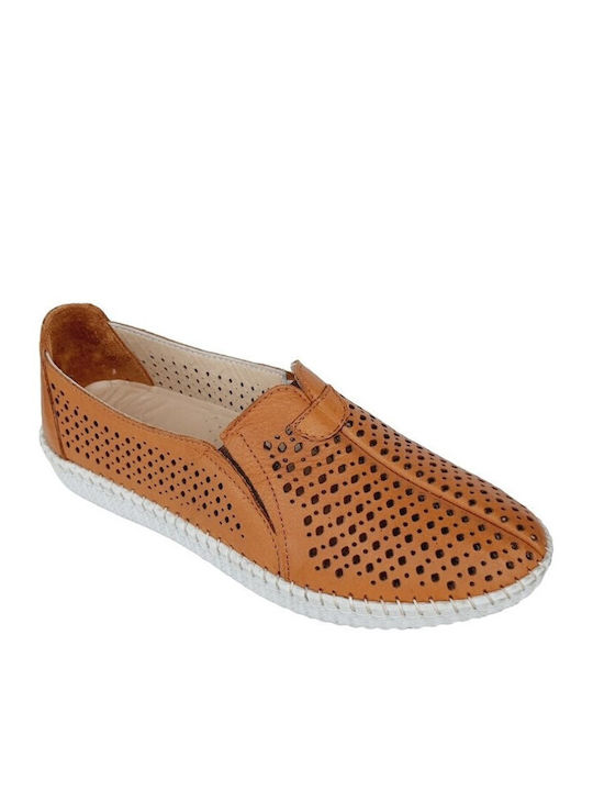 Aerostep Leder Anatomisch Damen Slip-Ons Tabac Braun