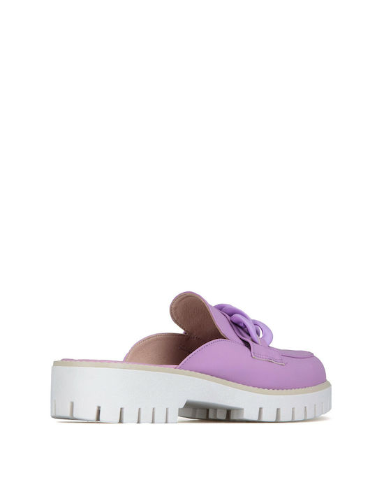 Silia D Flat Mules Purple