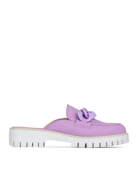 Flat Mules σε Μωβ Χρώμα