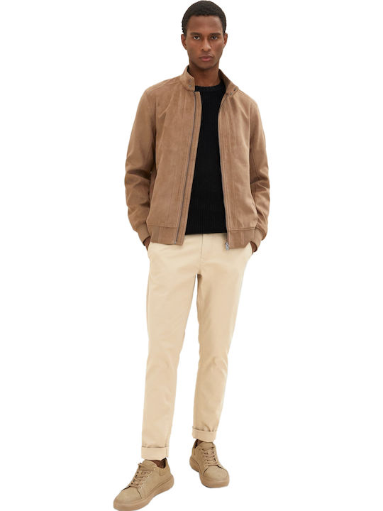 Faux Leather Jacket Brown