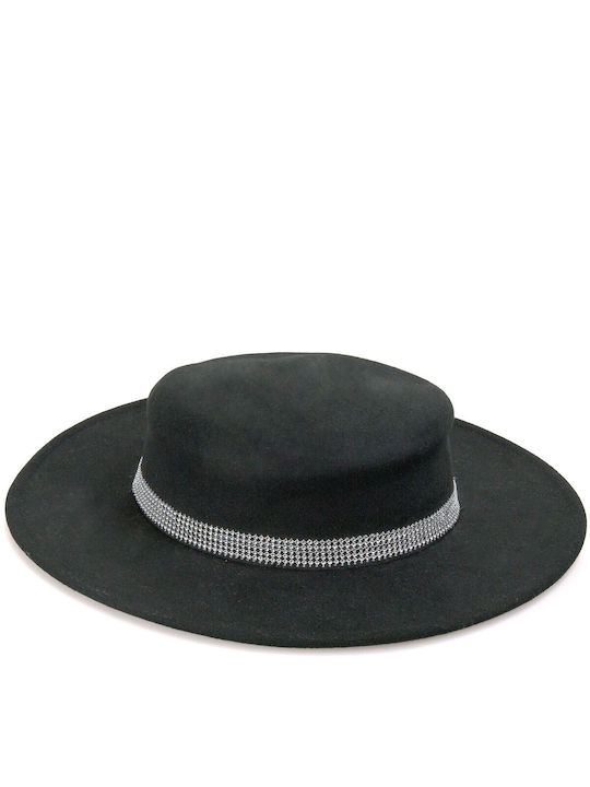 Silia D Suede Women's Fedora Hat Black