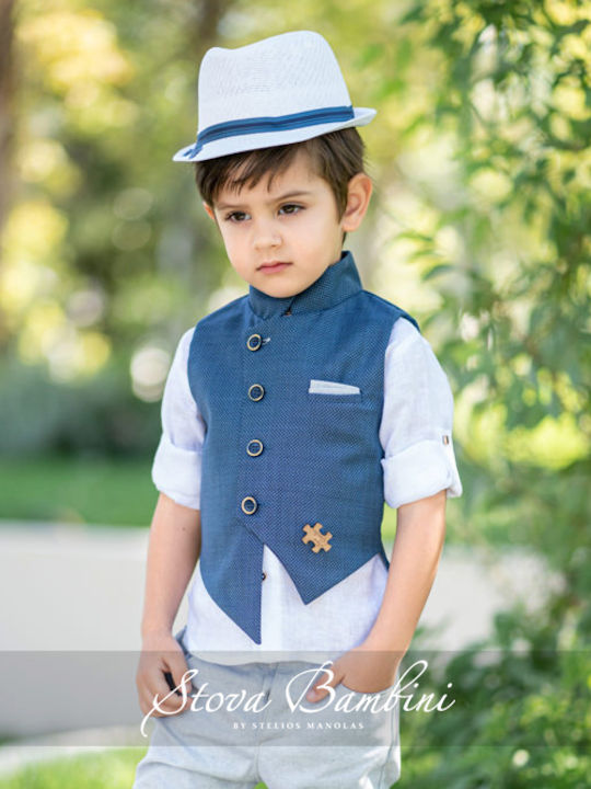 Stova Bambini Βαπτιστικό Κοστούμι Λευκό 6τμχ