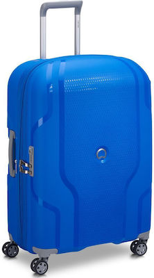 Delsey Clavel Large Travel Suitcase Hard Klein Blue with 4 Wheels Height 70.5cm