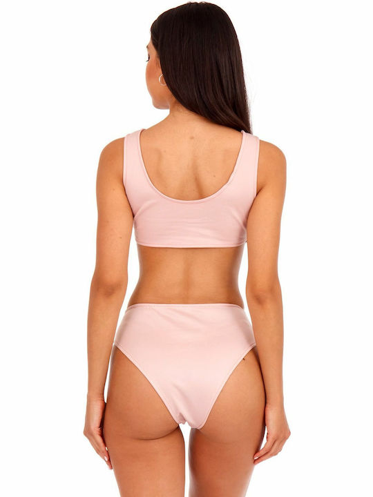 Silia D Bikini Set Triangle Top & Slip Bottom Pink