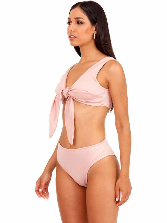 Bikini Set Triangle Top & Slip Bottom Pink