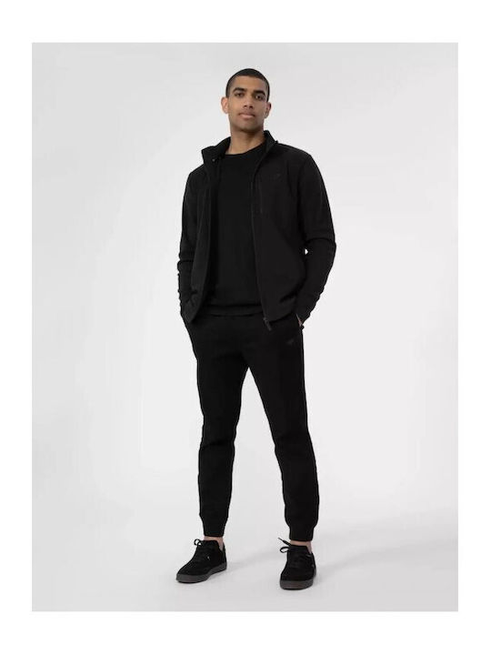 4F Men's Cardigan with Zipper Black