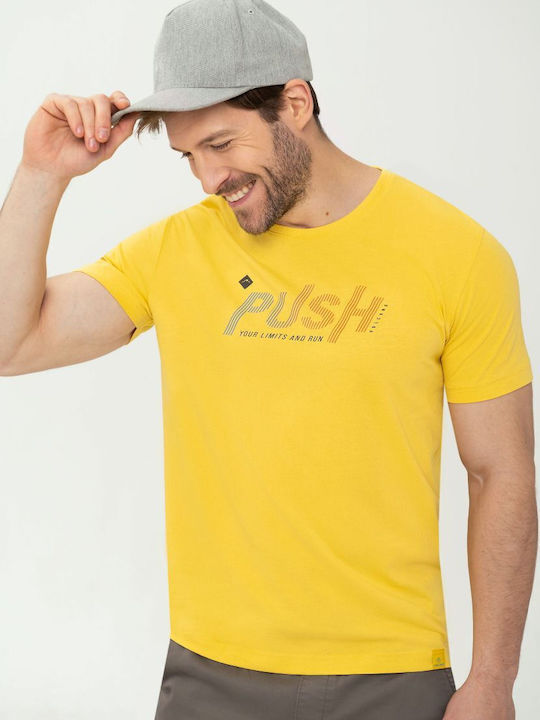 Volcano T-PUSH Men's Printed T-Shirt - Yellow