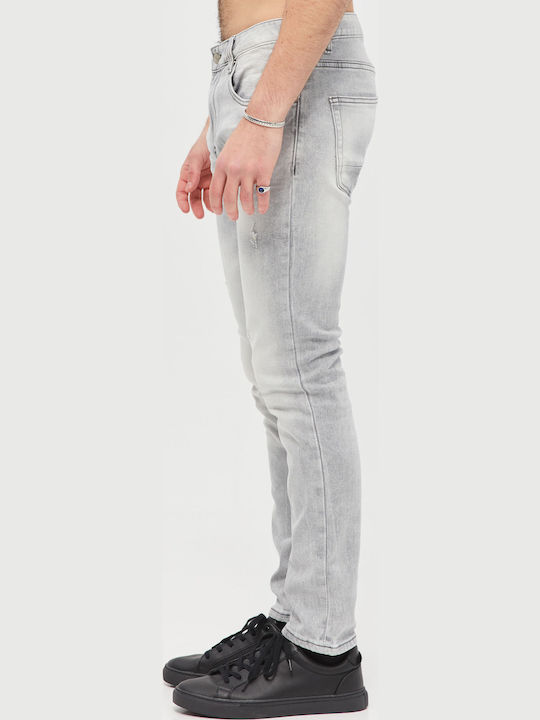 Herren Jeanshose Elastisch mit Slim Passform Gray