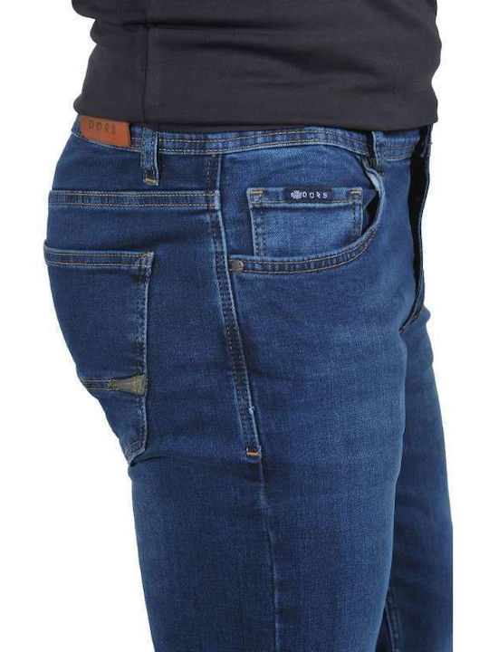 Men's Jeans Pants Elastic Navy Blue
