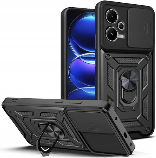 Techsuit Camshield Back Cover Πλαστικό / Σιλικόνης Μαύρο (Redmi Note 12 Pro+)