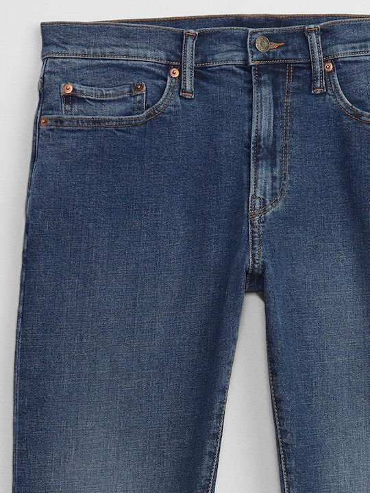 Pantaloni Jeans pentru Bărbați cu Croială Slim Tapered Albastru