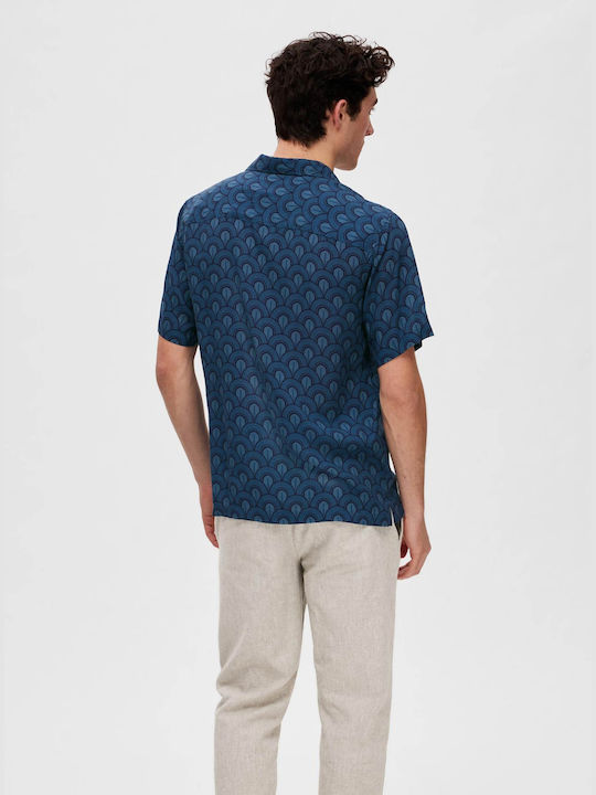 Selected Men's Shirt Short Sleeve Blue