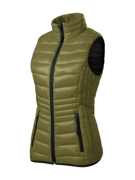 Malfini Women's Short Puffer Jacket for Spring or Autumn Green