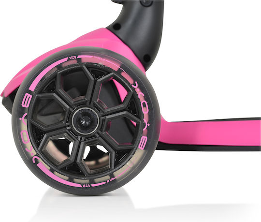 Byox Kids Foldable Bolt 3-Wheel Scooter for 3+ Years Pink