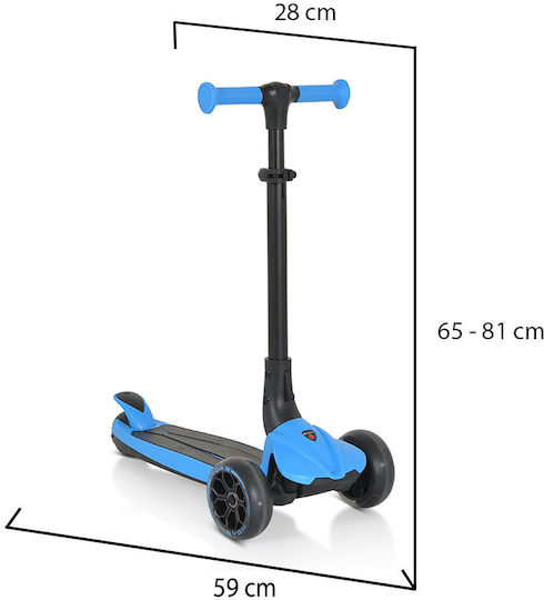 Byox Kids Foldable Scooter Bolt 3-Wheel for 3+ Years Blue
