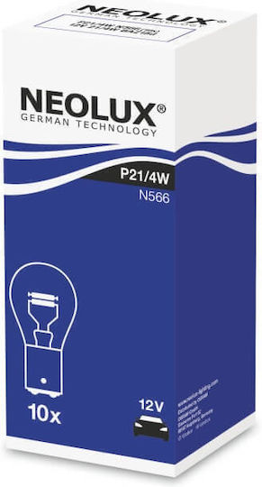 Neolux Λάμπα Αυτοκινήτου N566 BAZ15D / P21/4W Αλογόνου 12V 4W 1τμχ
