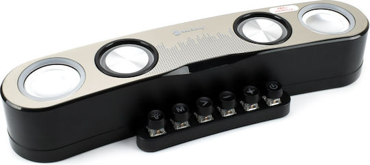 New Rixing NR-555 Computerlautsprecher 2.0 mit RGB-Beleuchtung und Bluetooth Leistung 10W in Schwarz Farbe